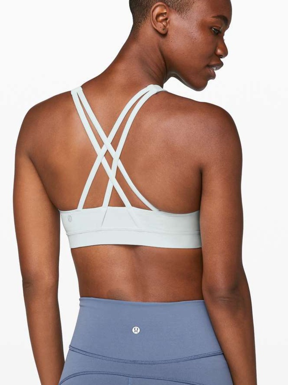 Lululemon Energy Bra *High Neck in Almost Blue SZ 6